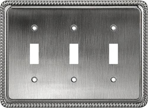 Vista 42 de Henne Bery Rope Edge - Placa decorativa de pared para interruptor (placa lisa, 2 unidades, bronce antiguo)