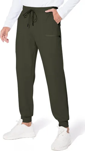Vista 7 de M MAROAUT Pantalones deportivos para hombre, pantalones deportivos ligeros con bolsillos con cremallera, pantalones de entrenamiento para gimnasio