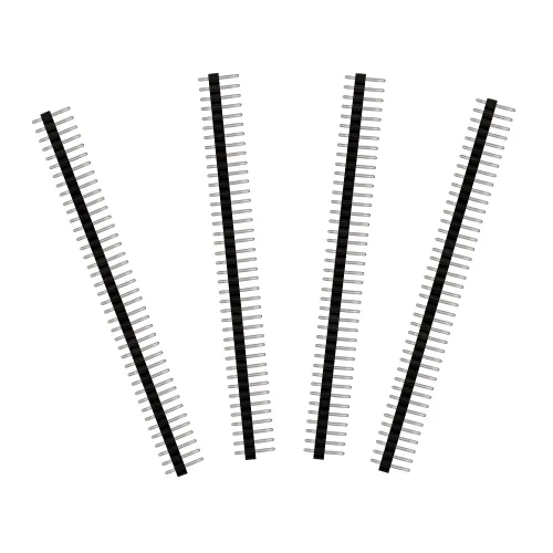Vista 3 de 60 piezas Breakaway Pin Header, 40 pines 0.100 in recto solo fila macho conector de cabeza de pin para Arduino Prototipo Shield