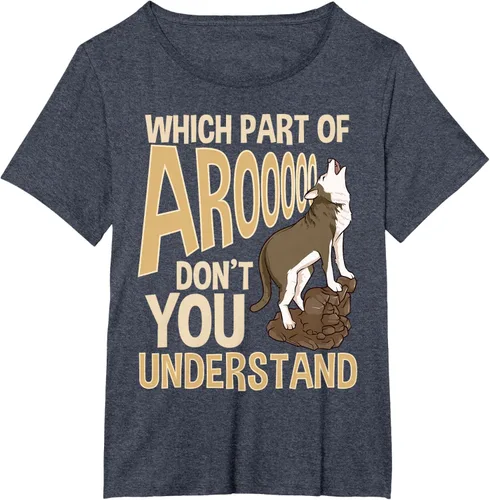 Vista 75 de What Part Of Aroooo Don't You Understand Husky - Camiseta para perro, Negro, S