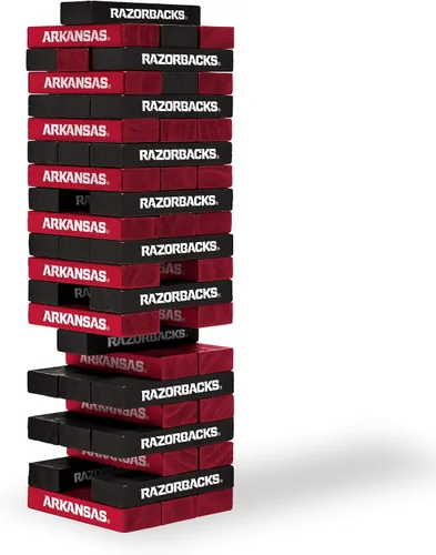 Vista 21 de Wild Sports NCAA Pro Football Tabletop Stackers Block Game for College Football Fan, Dorm Game, Tailgate