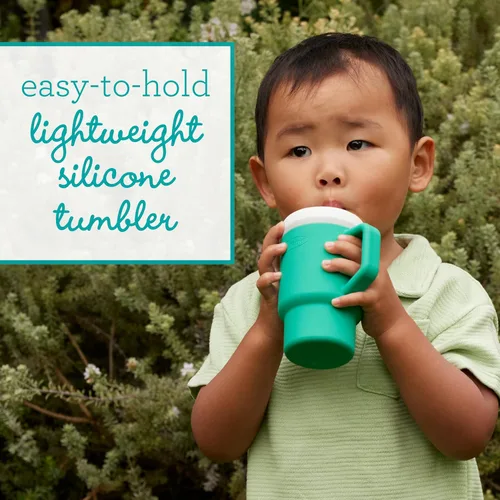 Vista 2 de Infantino Mi primer vaso – Adorables vasos en miniatura con pajita resistente a fugas y asa amigable para niños pequeños, fomenta la hidratación