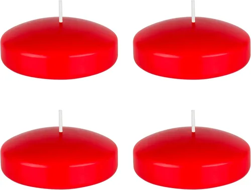 Vista 18 de Mega Candles 4 velas flotantes negras sin perfume, vela de cera vertida a mano de 3 pulgadas de diámetro, decoración del hogar, recepciones de boda