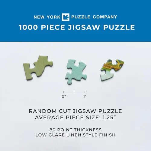 Vista 4 de New York Puzzle Company - Vintage Images Fishes of the North Pacific - Rompecabezas de 1000 piezas para noches de juego familiares