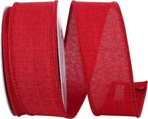 Vista 19 de Cinta Reliant Ribbon 92573W-031-09K para borde con alambre Everyday Linen Value, 1-1/2 pulgadas x 50 yardas, color negro