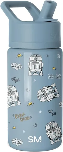 Vista 28 de Simple Modern DC Comics Batman - Botella de agua para niños con tapa con pajilla, vaso aislado de acero inoxidable de 14 onzas para niños, vaso a