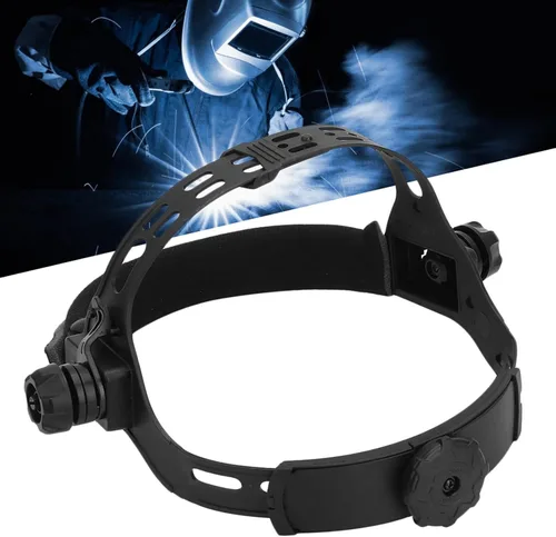 Vista 4 de Casco de repuesto para cascos de soldadura de oscurecimiento automático, diadema de ABS ajustable con acolchado cómodo, ajuste universal para Negro
