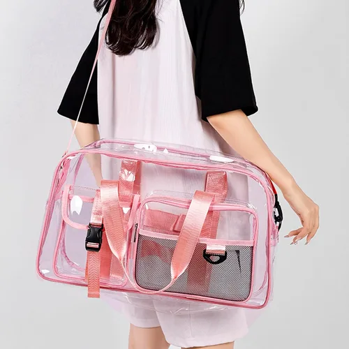 Vista 262 de Pequeña bolsa de gimnasio para mujer, bolsa de viaje con compartimento para zapatos