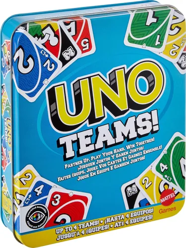 Vista 10 de Mattel Games Juego de cartas UNO para niños, adultos y noches y fiestas familiares, viajes y vacaciones, baraja accesible y personalizable