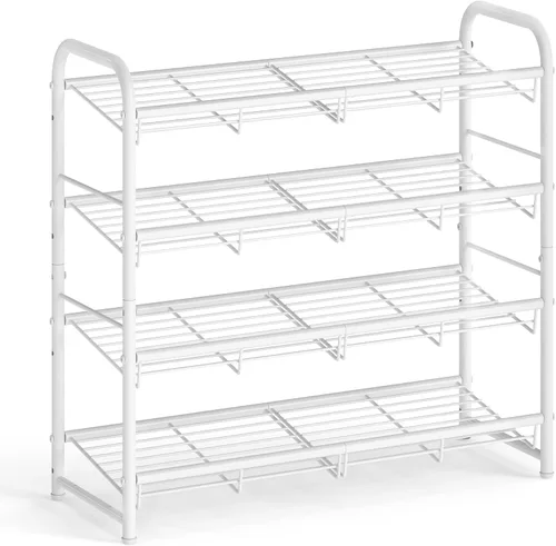 Vista 15 de SONGMICS Zapatero, Organizador de Zapatos de 2 Niveles para Clóset, Capacidad de hasta 8 Pares de Zapatos, Zapatero para Entrada Principal, Estante
