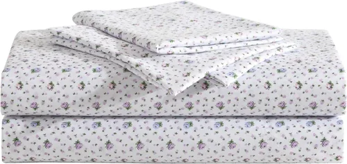 Vista 29 de Betsey Johnson - Juego de sábanas de tamaño individual, ropa de cama de microfibra con estampado Nerdy Teddies con sábana bajera de bolsillo