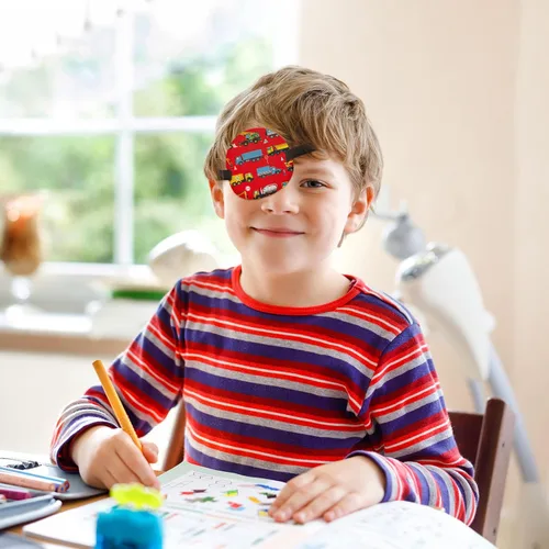 Vista 6 de Timgle - Parches de ojos ajustables para niños, 12 unidades Reusable Soft Single Eye Patch with Elastic Strap Halloween Eyepatchs for Girls Boys