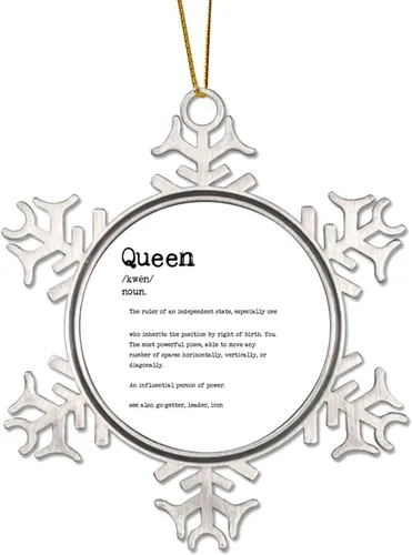 Vista 16 de Como se discutió Definición Diccionario Palabra Significado Cita Metal Copo de Nieve Adorno de Navidad para Árbol de Navidad Colgante Bola Invierno