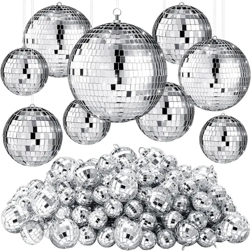 Vista 8 de Hoolerry - 200 piezas de mini espejos de bola de discoteca adornos