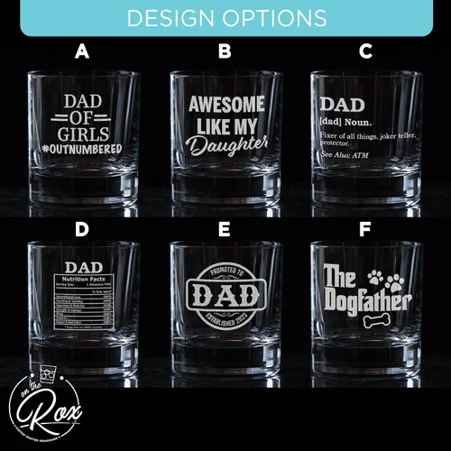 Vista 3 de Regalos de whisky para papá, vaso de whisky grabado "Awesome Like My Daugther" de 11 onzas, regalos del día del padre, regalos de cumpleaños