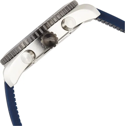 Vista 3 de Nautica Correa de silicona de cuarzo de acero inoxidable para hombre, azul, reloj casual 22 (Modelo NAPKBF017), Azul Patchwork