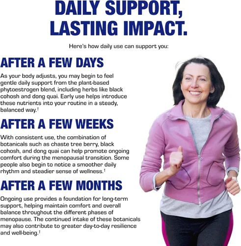 Vista 6 de Suplemento para la menopausia de fitoestrógenos para mujeres, fórmula clínica con Dong Quai Vitex y Cohosh negro para la menopausia, sofocos
