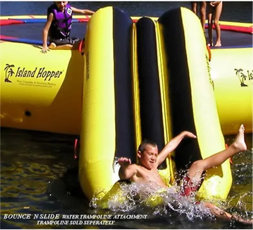 Vista 9 de Island Hopper Bounce N Slide Water Trampoline Attachment - Slide Only verde (Natural Green)