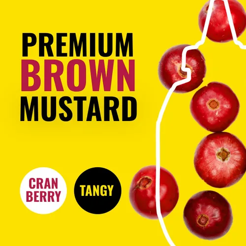 Vista 5 de Plochmans Mostaza de arándano, edición limitada gourmet para untar en un frasco