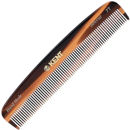 Vista 9 de Kent 7T - Peine de bolsillo de dientes finos de grafito negro para hombres, peine de pelo hecho a mano para hombres para aseo y peinado diario