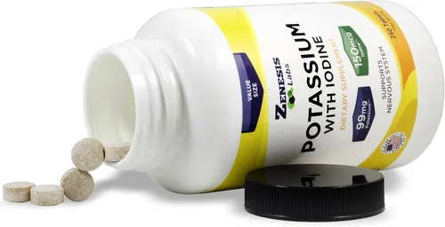 Vista 2 de Suplemento de apoyo con gluconato de potasio con yodo Kelp, de 250 comprimidos, 0,003 oz por tableta con 0,000005 oz de yodo, para la presión