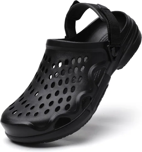 Vista 3 de Zuecos de verano antideslizantes para hombre, zapatos de jardín ligeros y suaves, zuecos para jardín, cocina, exteriores, playa, patio, piscina