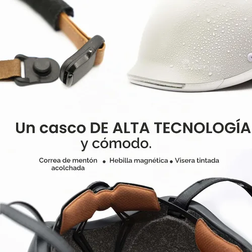 Vista 9 de Overade Casco salvavidas para bicicletas y e-scooters, con potente iluminación delantera/trasera, función intermitente, talla única