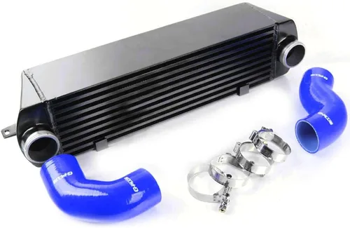 Vista 6 de G-PLUS Intercooler de sobrecarga de montaje superior de aluminio atornillado compatible con Mini Cooper 2002-2006