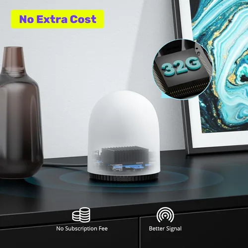 Vista 6 de WUUK Cámara para mascotas de 4 MP, cámara de inclinación panorámica para monitor de bebé, + 2 cámaras exteriores para seguridad en el hogar