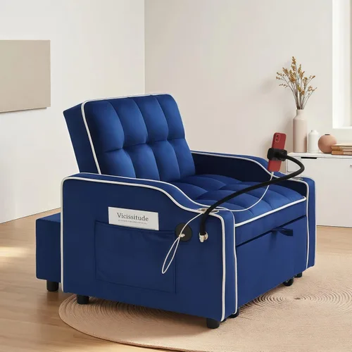 Vista 7 de Sofá cama convertible 3 en 1 de 69 pulgadas, cómodo sofá de descanso, reclinables extraíbles pequeños para espacios pequeños, canapé plegable