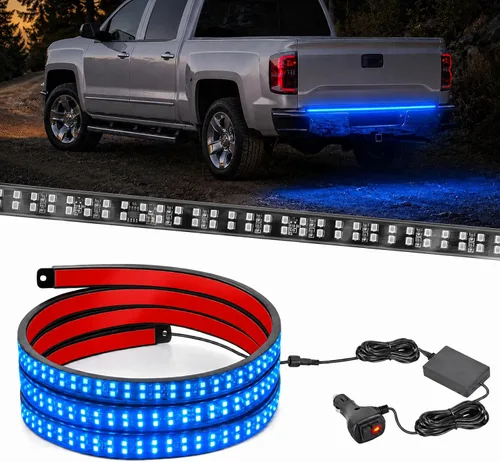 Vista 16 de Nilight - Tira de luz LED para plataforma trasera de 30 pulgadas de UTV, 204 LED, luces de freno ámbar, luces intermitentes rojas, compatible