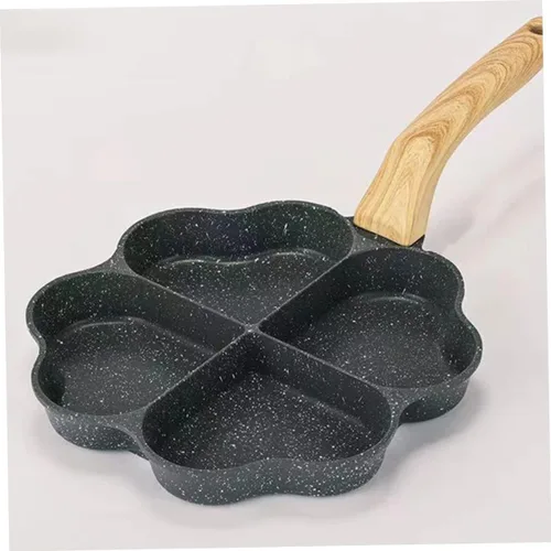 Vista 2 de Angoily Sartén reutilizable con forma de corazón para panqueques resistente al desgaste, sartén antiadherente para uso diario para desayuno