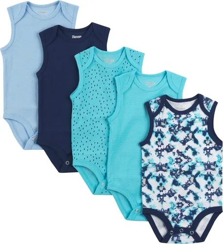 Vista 9 de Hanes Body unisex para bebé, Ultimate Flexy sin mangas para niños y niñas, paquete de 5