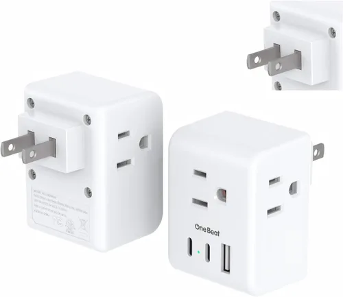 Vista 8 de Paquete de 2 adaptadores de enchufe de viaje de Alemania Francia, adaptador