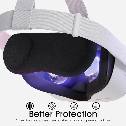 Vista 6 de Orzero (1 Pack) VR Lens Protector Cover Compatible for Quest 3S, Quest 3/2/1, Valve Index, PICO 3/4/4 pro/4 Ultra, Dust Proof Washable Protective