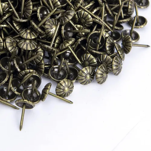 Vista 6 de Tachuelas de tapicería para decoración, clavos para tapicería decorativa, clavos de tapicería de 7/16 pulgadas para muebles decorativos