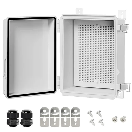 Vista 26 de LeMotech Caja Eléctrica, IP67 Impermeable con Bisagras Cubierta Transparente Pestillo de Acero Inoxidable Caja de Conexiones, Carcasa Eléctrica