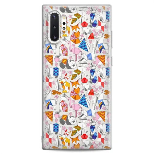 Vista 14 de Funda compatible con Samsung S23 S22 Plus S21 FE Ultra S20+ S10 Note 20 5G S10e S9 Lily Clear Flexible Waterlily Lotus Slim Fit Design Silicona Koi