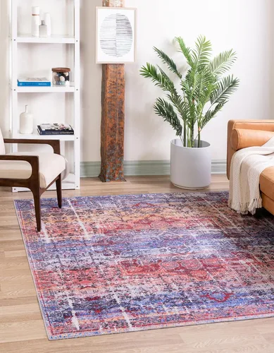 Vista 76 de Unique Loom Renaissance Collection - Alfombra rectangular de 2 x 3 pies 1 pulgada, color azul y verde Azul Verde/Azul