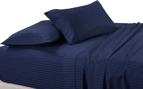 Vista 6 de sheetsnthings Juego de 2 fundas de almohada estándar de 300 hilos beige a rayas, tamaño Queen