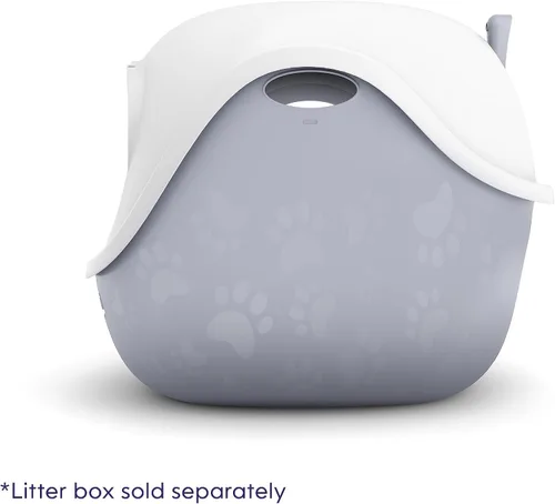 Vista 7 de Litter Genie Campana para caja de arena Capucha de cúpula con solapa oscilante Blanco