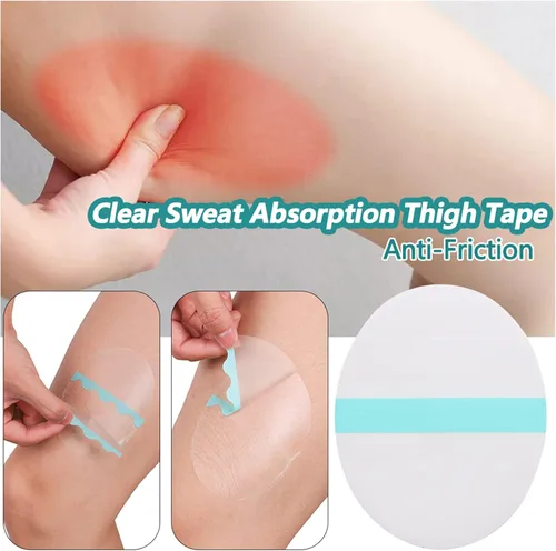 Vista 8 de Adhesivo interior antirozaduras en el muslo, autoadhesivo, resistente al desgaste, almohadillas antifricción para cuerpo, parche invisible ultrafino