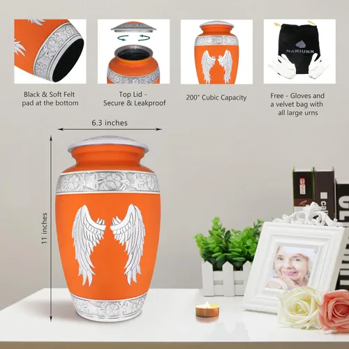 Vista 2 de NANIURN Urnas de cremación para cenizas humanas, adulto mujer o hombre, urna funeraria para cenizas para mujer y hombre, urnas funerarias