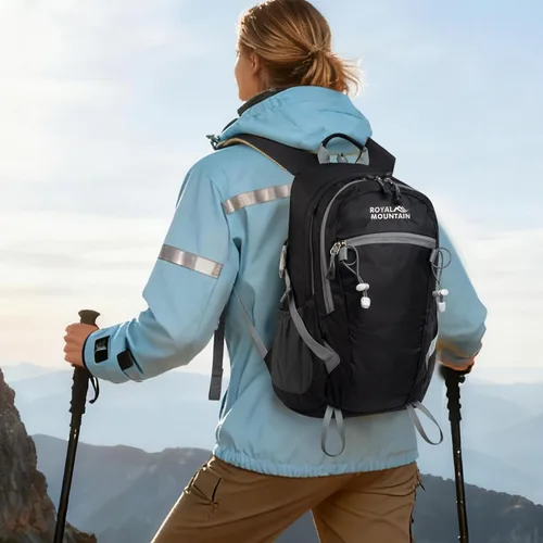 Vista 9 de Mochila de senderismo con cubierta contra la lluvia, mochilas de viaje de 20 litros para mujeres y hombres, mochila de camping ligera y duradera