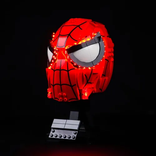 Vista 3 de VONADO Luz LED de control de luz compatible con Lego Spider Man's Mask 76285 (solo luces, sin modelos), kit de iluminación creativa, accesorios