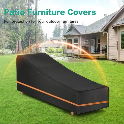 Vista 6 de Waterproof Garden Sunbed Cover,Heavy Duty 600D Oxford Fabric Windproof Outdoor Sun Lounger Covers Anti-UV Patio Sunbed Lounger