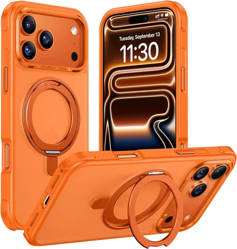 Vista 37 de Magnética para iPhone 12 e iPhone 12 Pro Funda, [con Soporte de Anillo Magnético Invisible Giratorio 360°][A Prueba de Golpes][Compatible