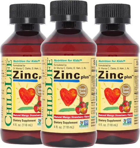 Vista 9 de ChildLife Essentials Liquid Zinc Plus para niños y niños pequeños, suplemento líquido, gluconato de zinc y cobre para apoyo inmunológico, minerales