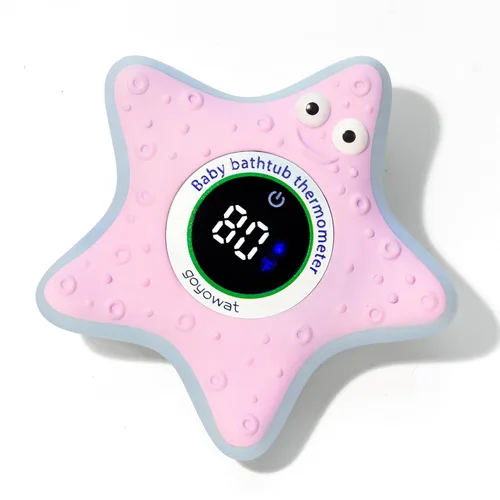 Vista 8 de Termómetro de bañera para bebé, juguete azul de avión, monitor digital flotante de temperatura del agua con pantalla LED y alarma de color, adecuado