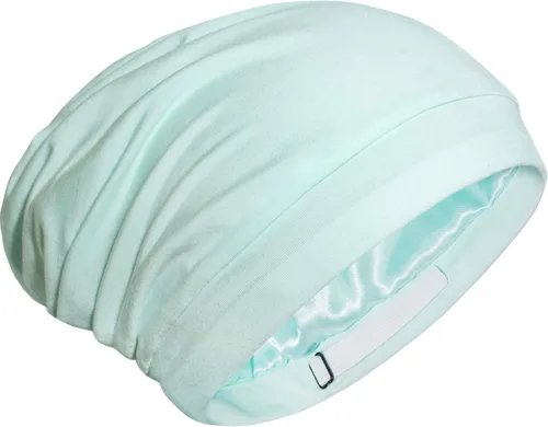 Vista 19 de Gorro de satén de seda para dormir - Gorro de dormir negro para mujeres y hombres
